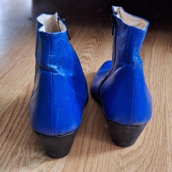 Vintage Leather men's boots Blue Size 8 - Picture 5 of 10